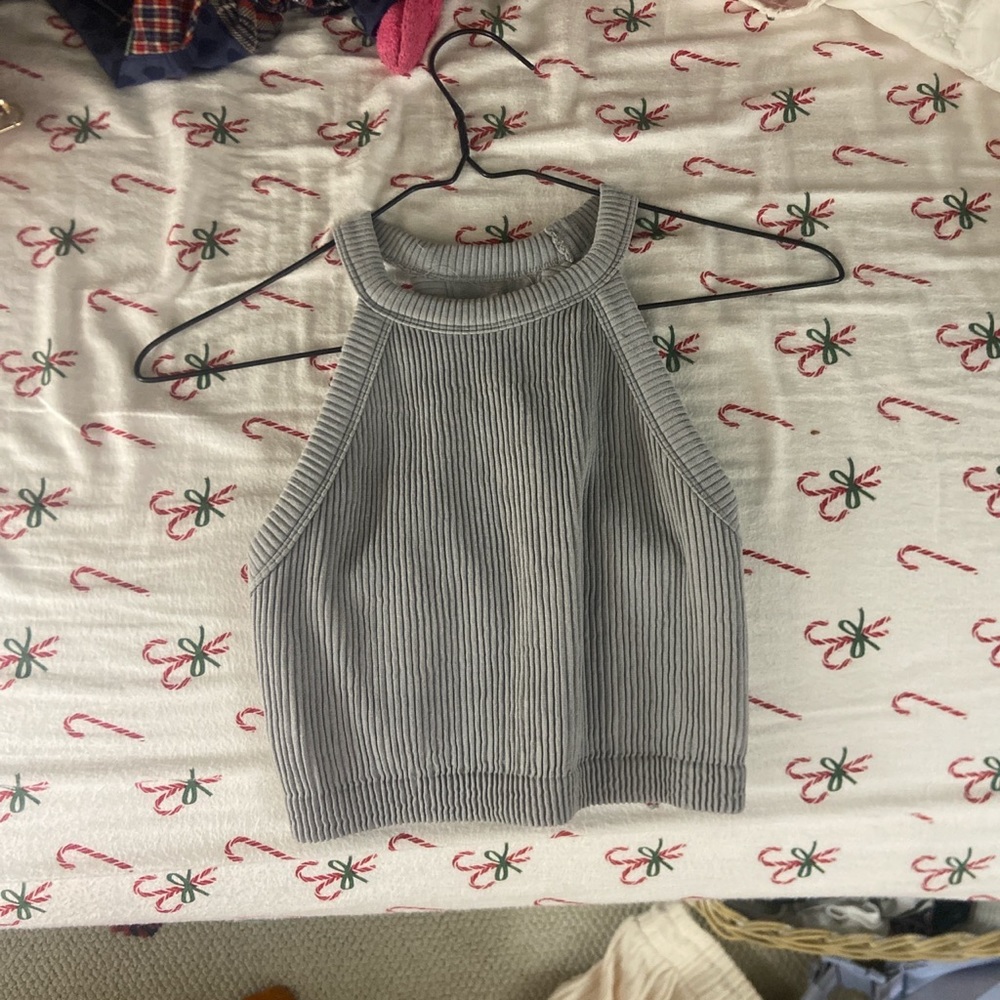 Aerie grey crop tank top Size S